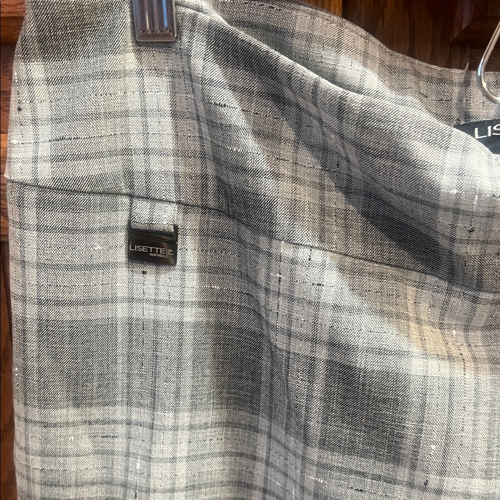 Lisette NWT Gray Plaid capris SZ 14 - Picture 5 of 9